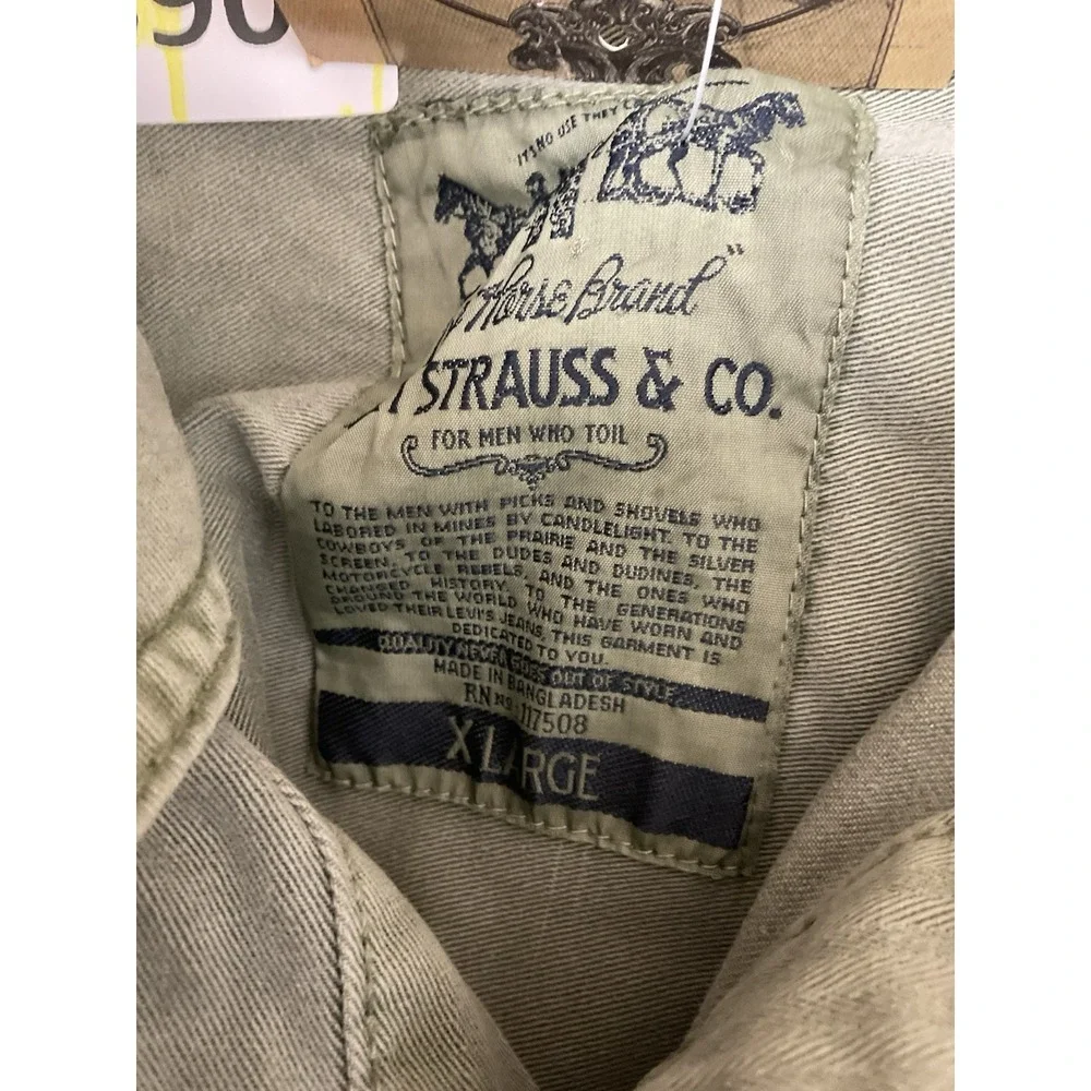 Levi Strauss & Co Jacket Mens XL Sage Green‎ Heavyweight Shirt Jacket